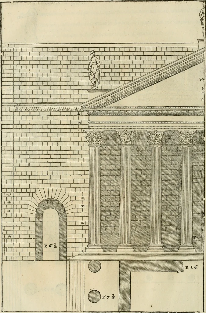 An illustration from I qvattro libri dell'architettvra, 1601, leaf 219