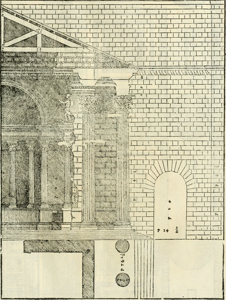 An illustration from I qvattro libri dell'architettvra, 1601, leaf 220