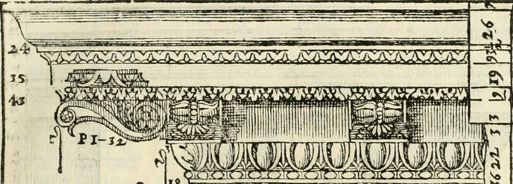 An illustration from I qvattro libri dell'architettvra, 1601, leaf 222