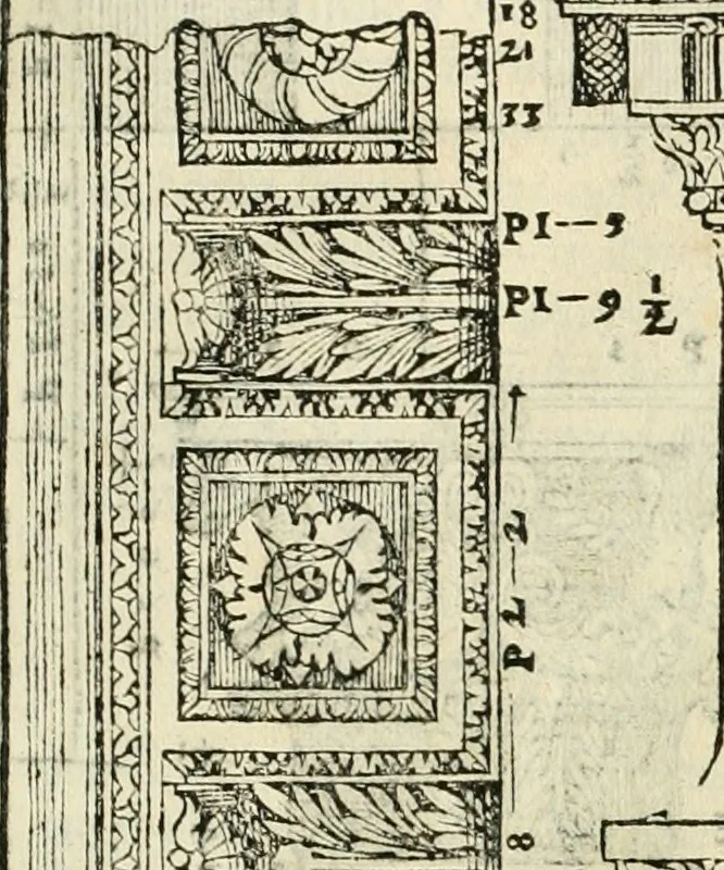 An illustration from I qvattro libri dell'architettvra, 1601, leaf 222