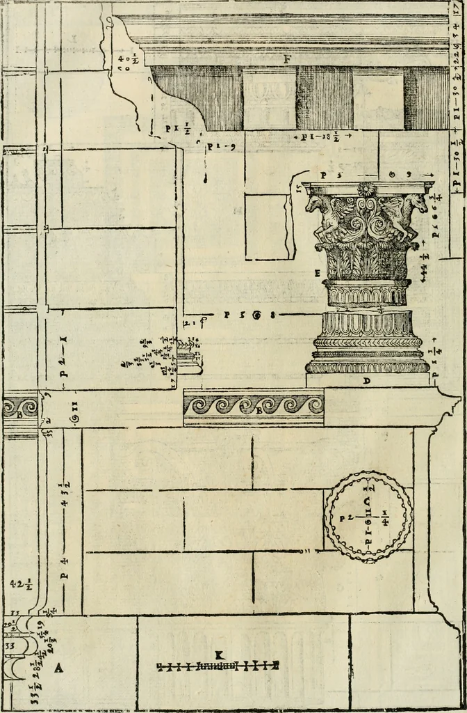 An illustration from I qvattro libri dell'architettvra, 1601, leaf 223