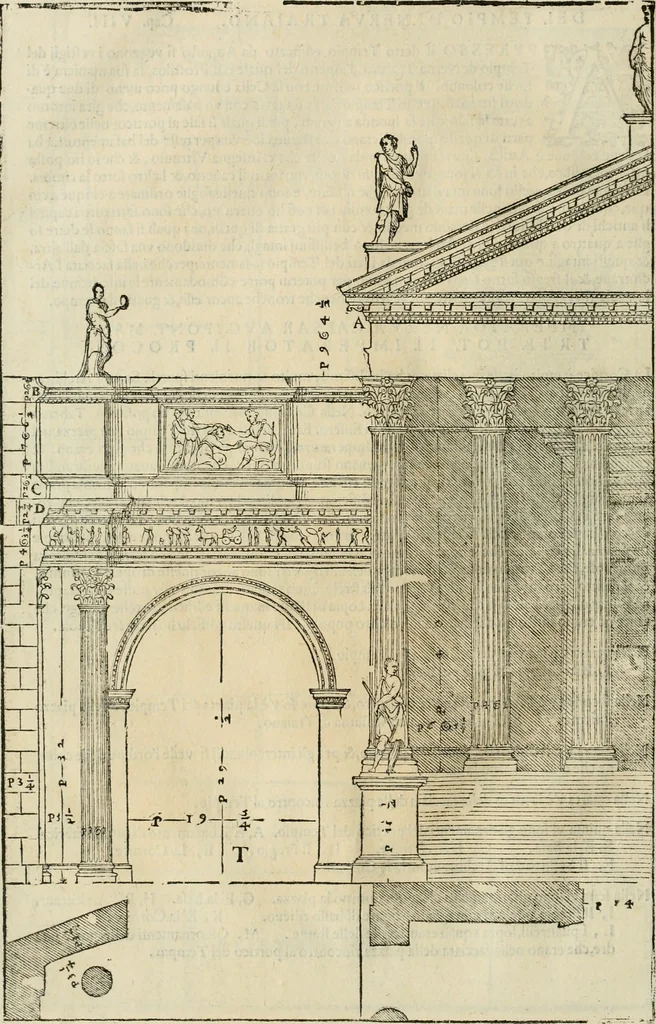 An illustration from I qvattro libri dell'architettvra, 1601, leaf 225