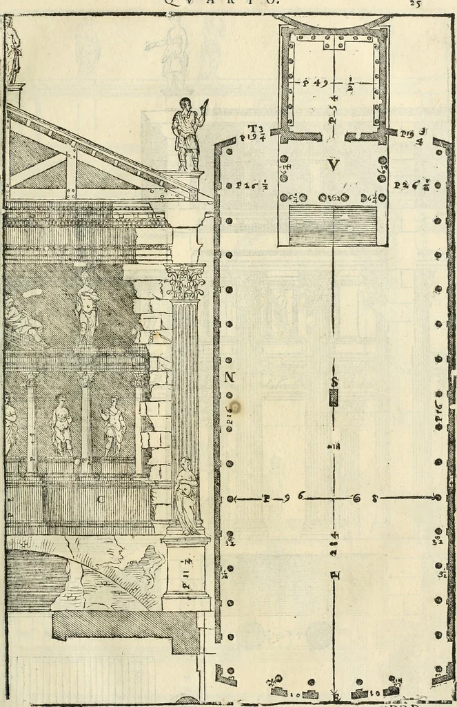 An illustration from I qvattro libri dell'architettvra, 1601, leaf 226