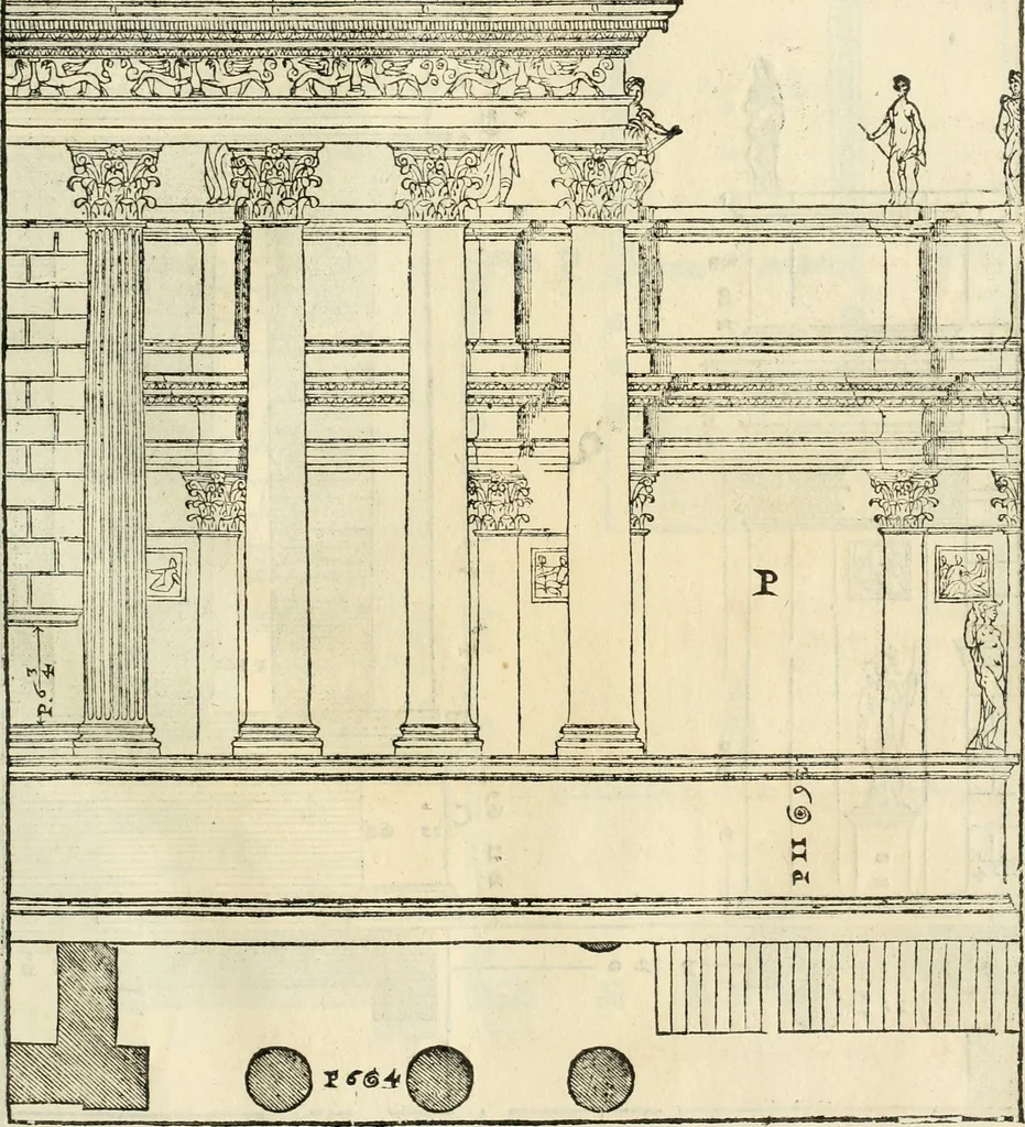An illustration from I qvattro libri dell'architettvra, 1601, leaf 232