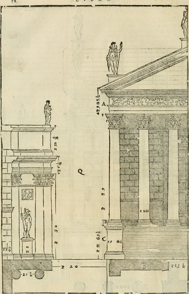 An illustration from I qvattro libri dell'architettvra, 1601, leaf 233