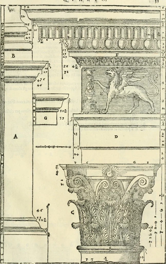 An illustration from I qvattro libri dell'architettvra, 1601, leaf 236