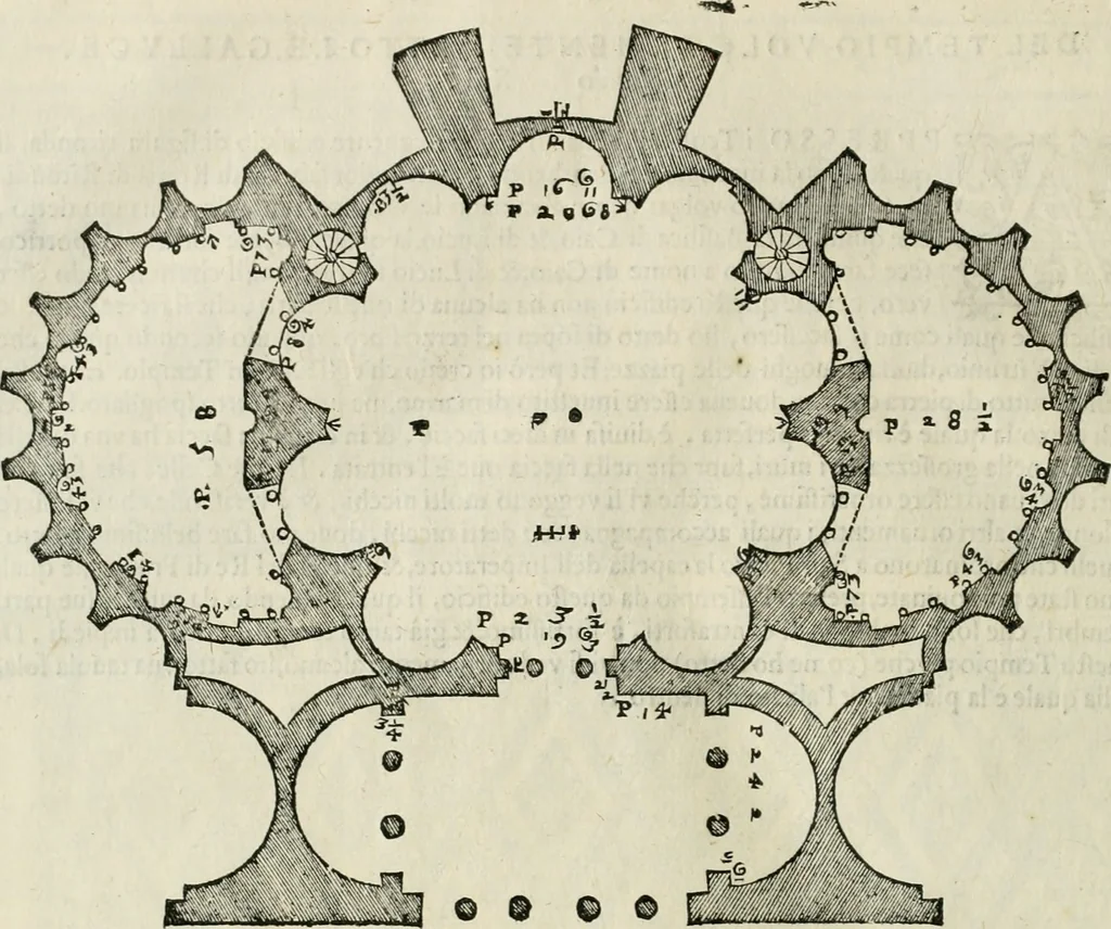 An illustration from I qvattro libri dell'architettvra, 1601, leaf 241