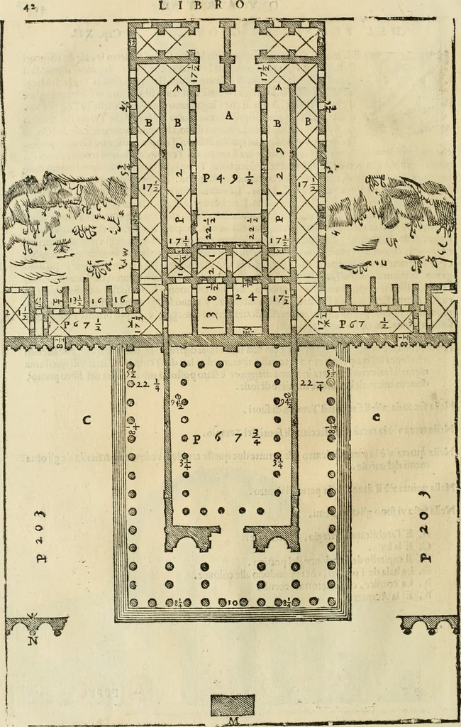 An illustration from I qvattro libri dell'architettvra, 1601, leaf 243