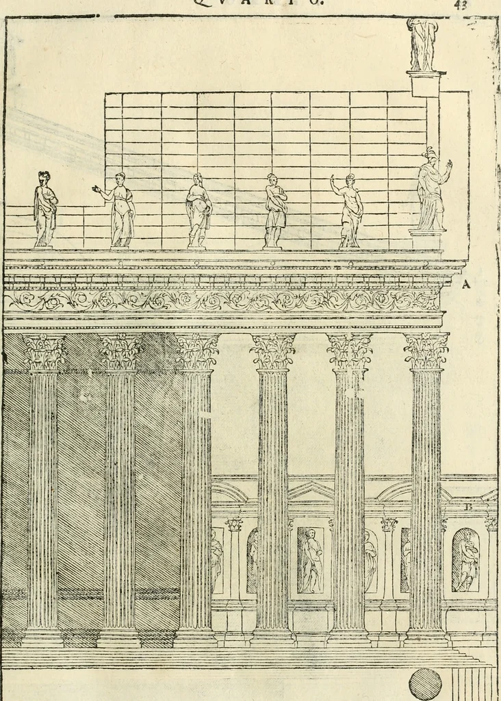 An illustration from I qvattro libri dell'architettvra, 1601, leaf 244