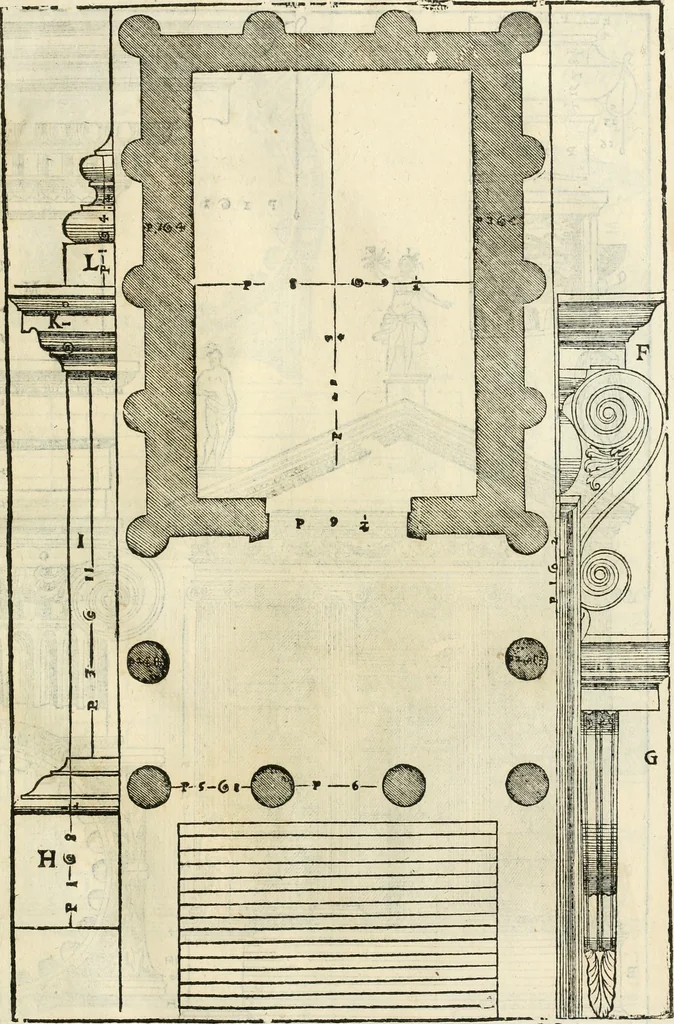 An illustration from I qvattro libri dell'architettvra, 1601, leaf 250