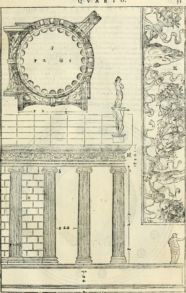 An illustration from I qvattro libri dell'architettvra, 1601, leaf 252