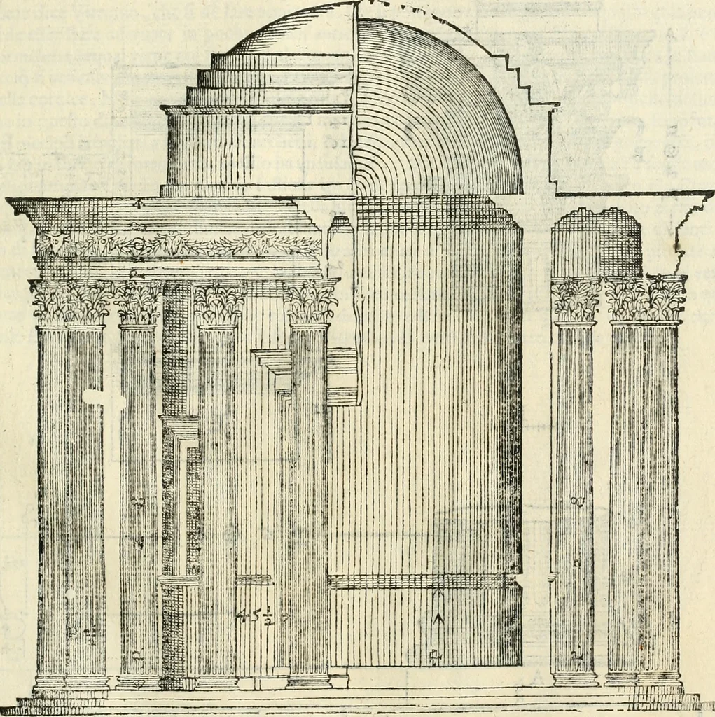 An illustration from I qvattro libri dell'architettvra, 1601, leaf 254