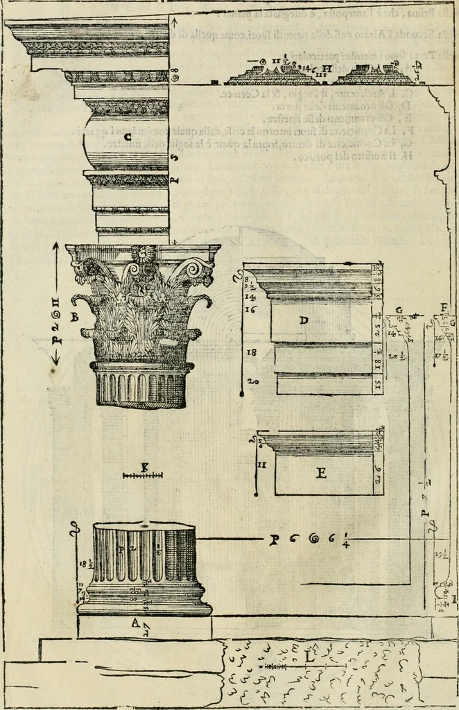 An illustration from I qvattro libri dell'architettvra, 1601, leaf 255
