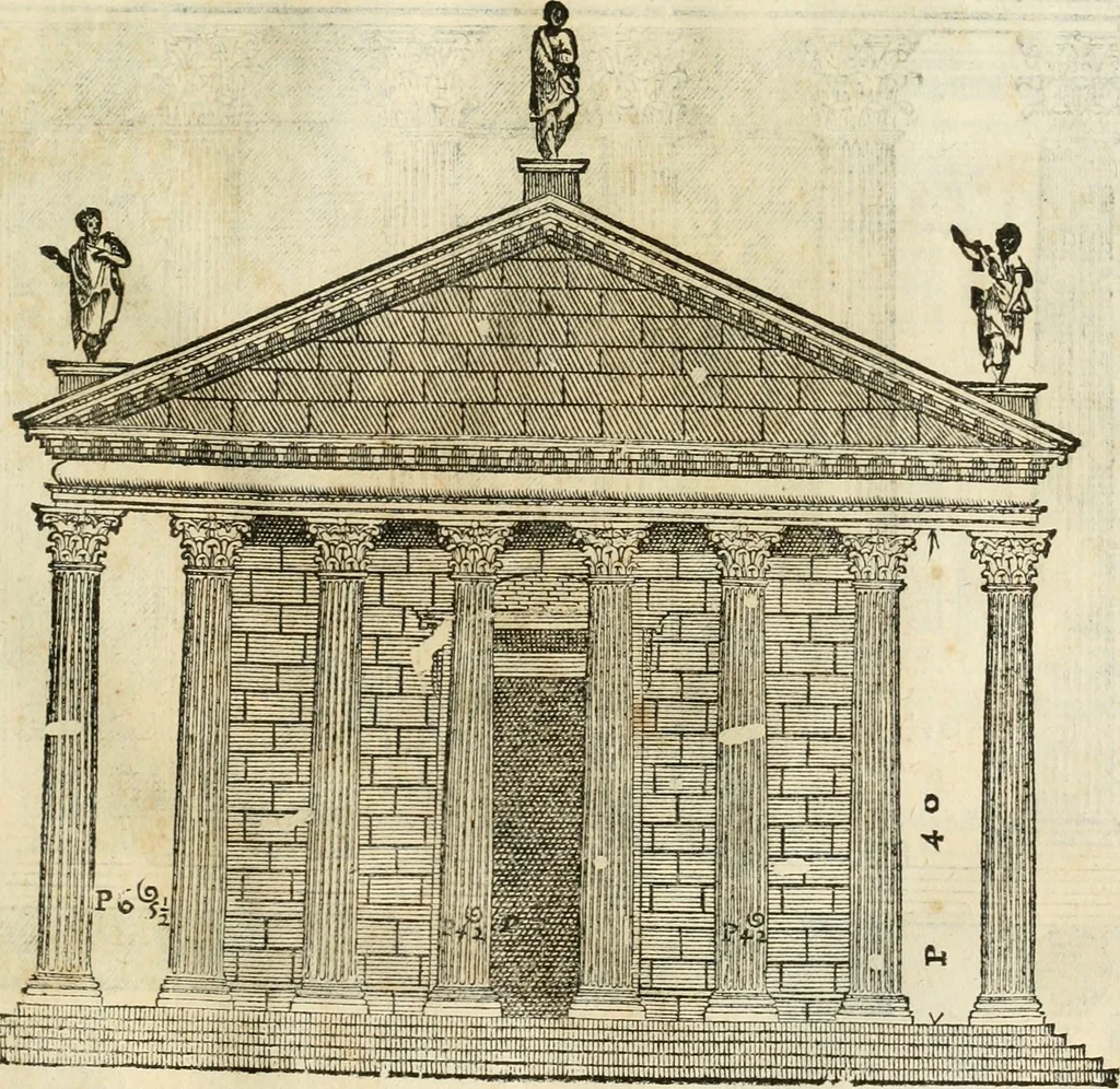 An illustration from I qvattro libri dell'architettvra, 1601, leaf 258