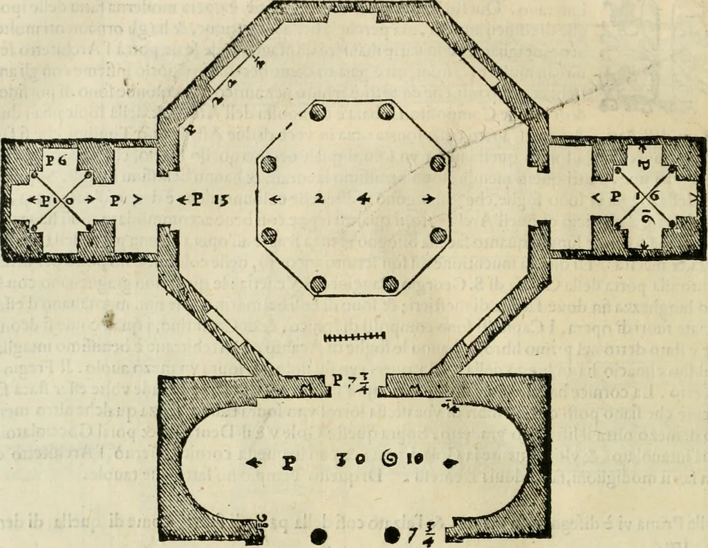 An illustration from I qvattro libri dell'architettvra, 1601, leaf 263
