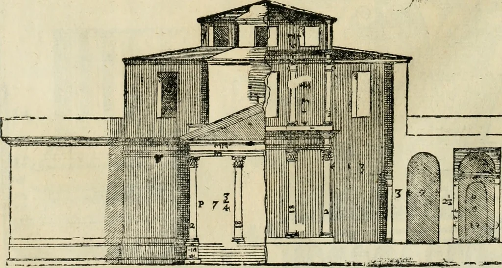 An illustration from I qvattro libri dell'architettvra, 1601, leaf 263