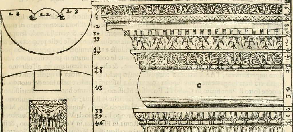An illustration from I qvattro libri dell'architettvra, 1601, leaf 264