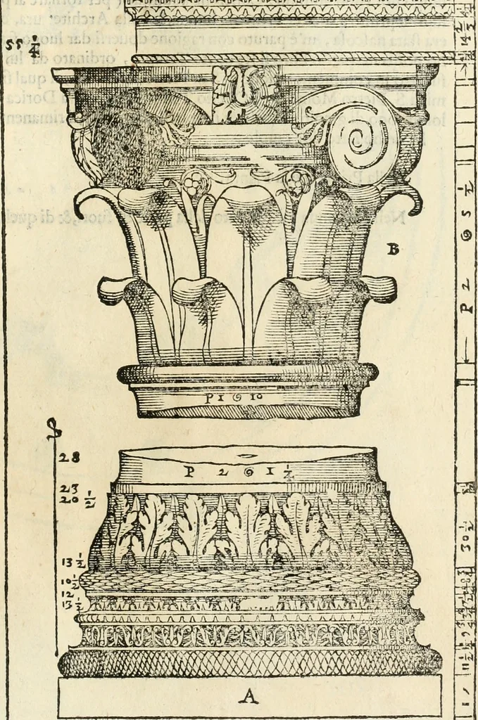 An illustration from I qvattro libri dell'architettvra, 1601, leaf 264