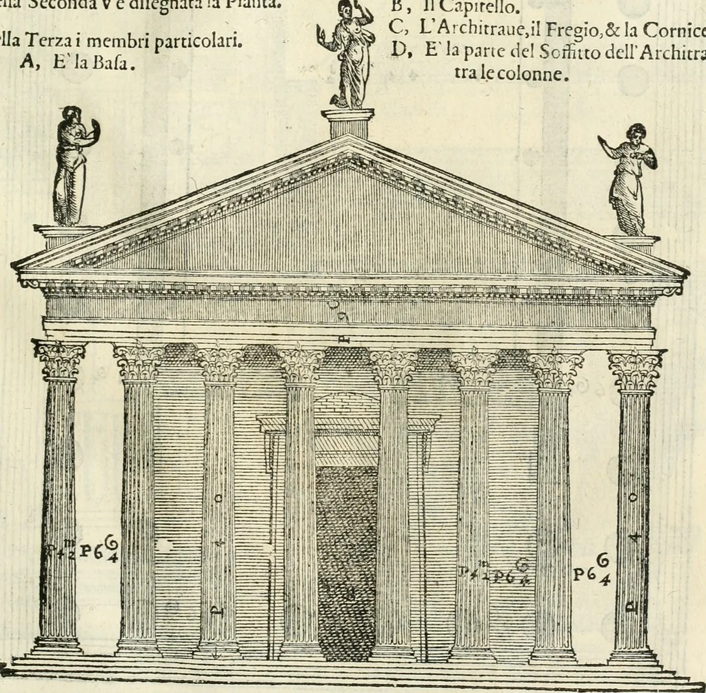 An illustration from I qvattro libri dell'architettvra, 1601, leaf 268