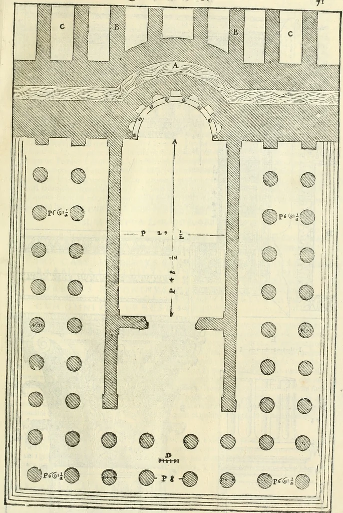 An illustration from I qvattro libri dell'architettvra, 1601, leaf 272