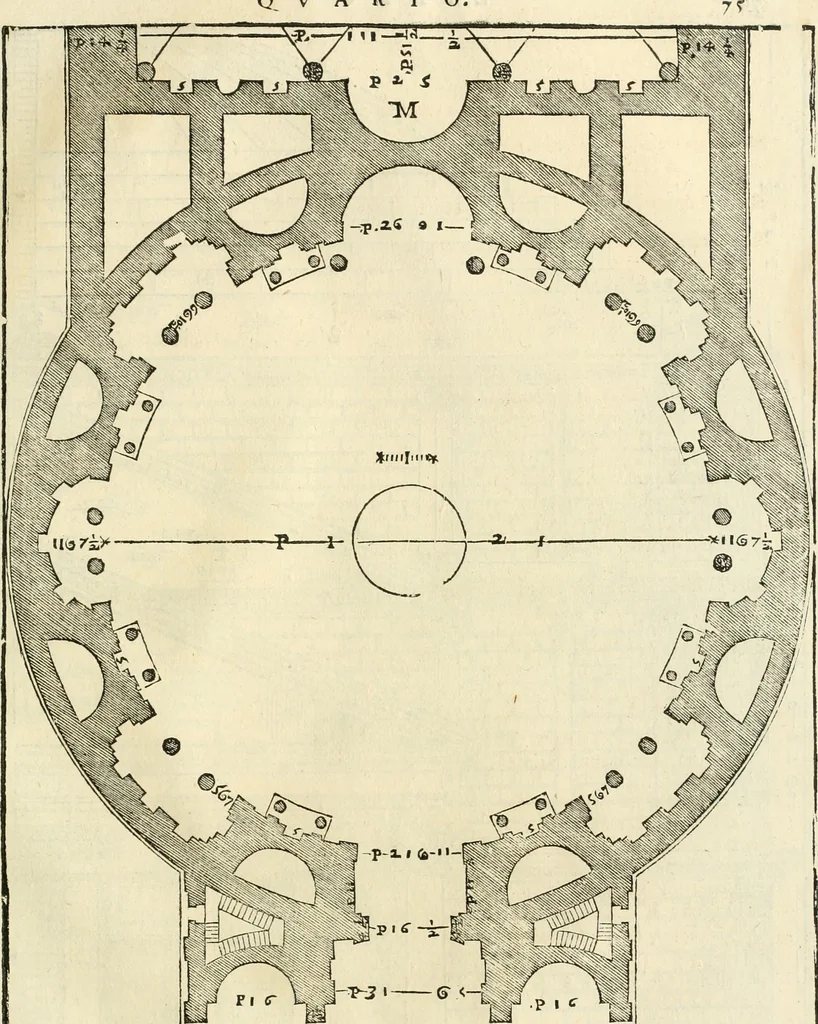 An illustration from I qvattro libri dell'architettvra, 1601, leaf 276