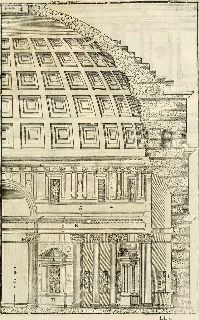 An illustration from I qvattro libri dell'architettvra, 1601, leaf 282