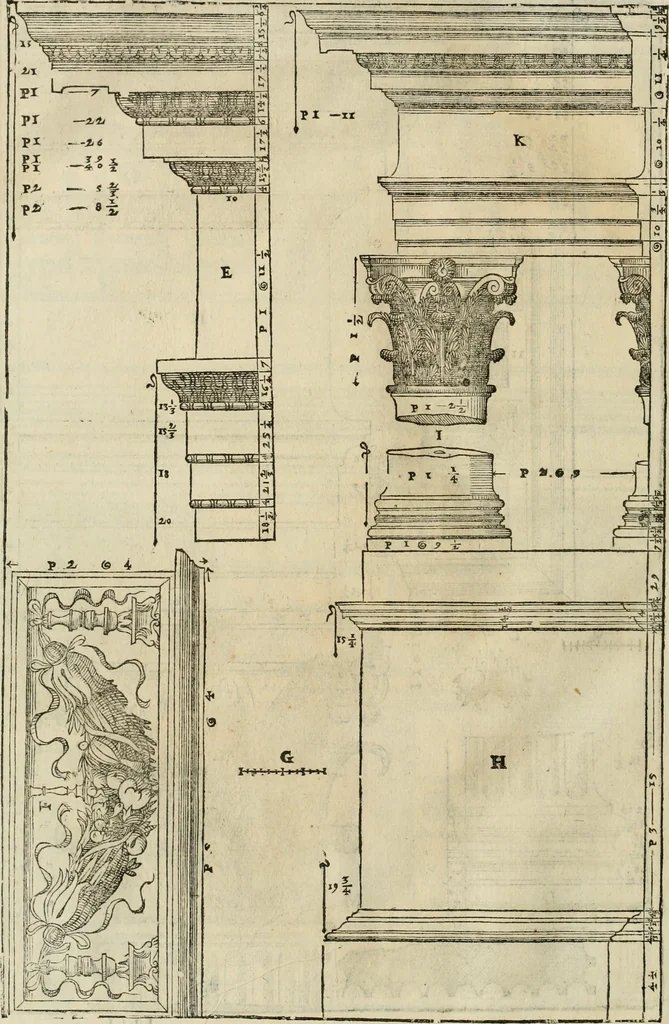 An illustration from I qvattro libri dell'architettvra, 1601, leaf 285