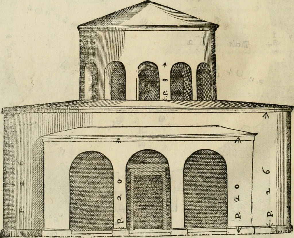 An illustration from I qvattro libri dell'architettvra, 1601, leaf 287