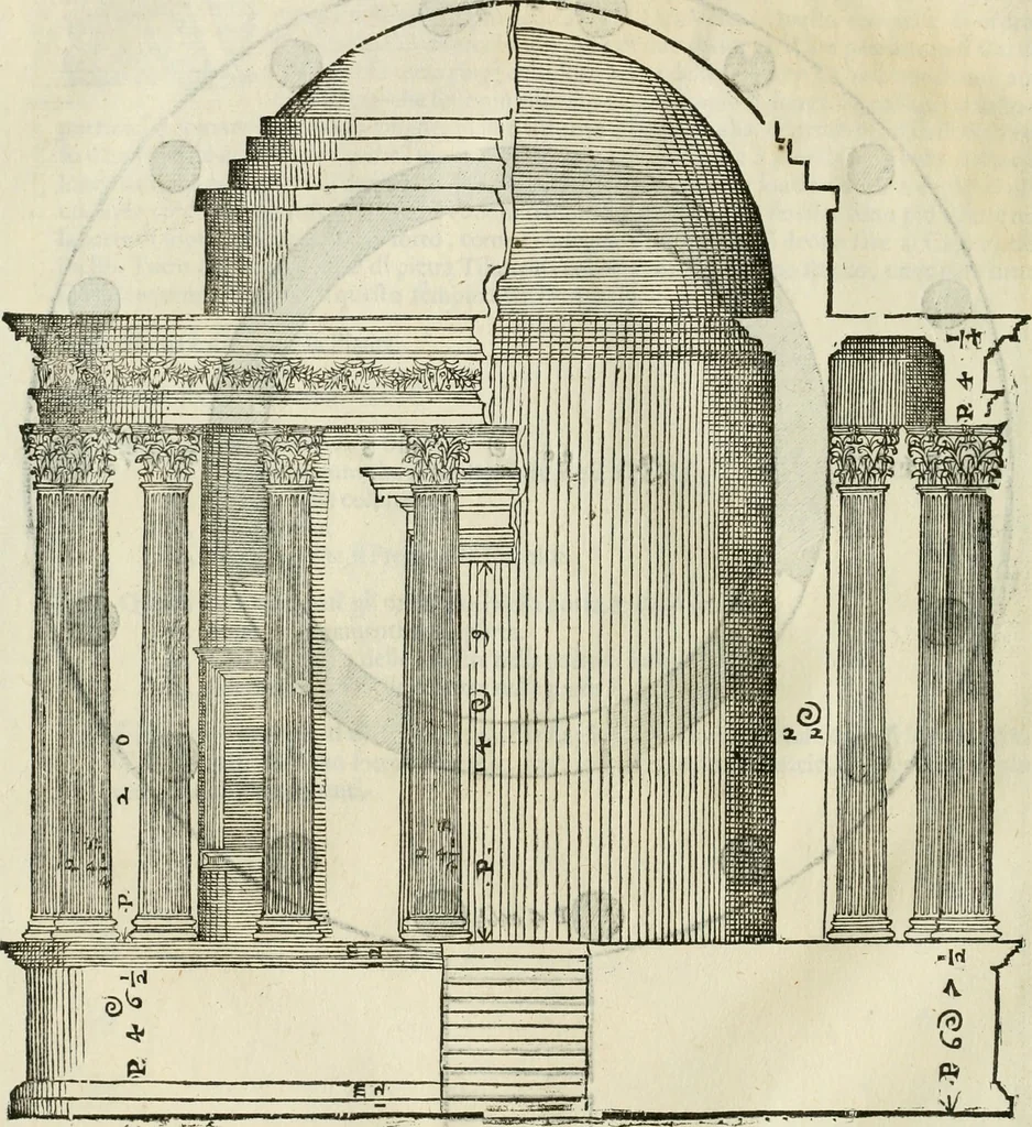An illustration from I qvattro libri dell'architettvra, 1601, leaf 293