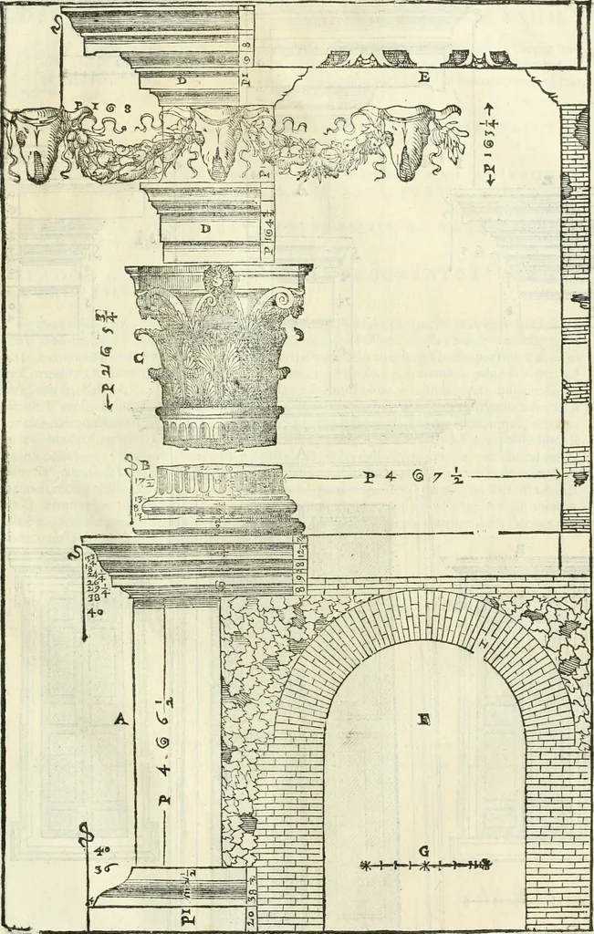 An illustration from I qvattro libri dell'architettvra, 1601, leaf 294