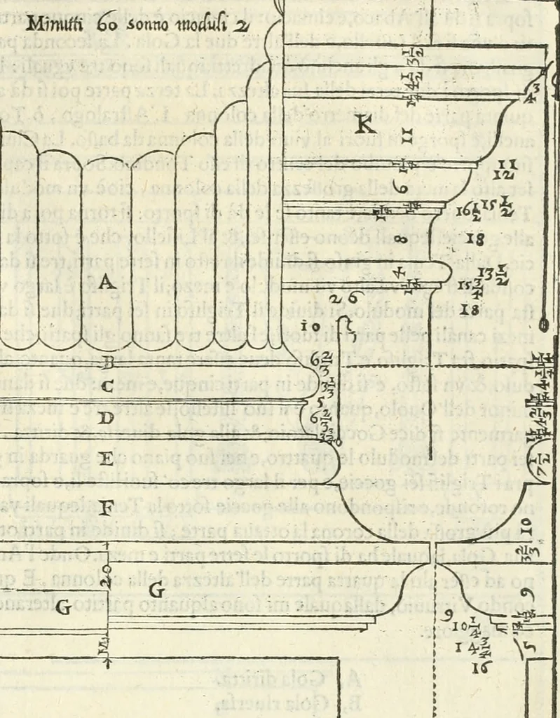 An illustration from I qvattro libri dell'architettvra, 1601, leaf 30