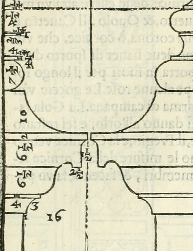 An illustration from I qvattro libri dell'architettvra, 1601, leaf 30