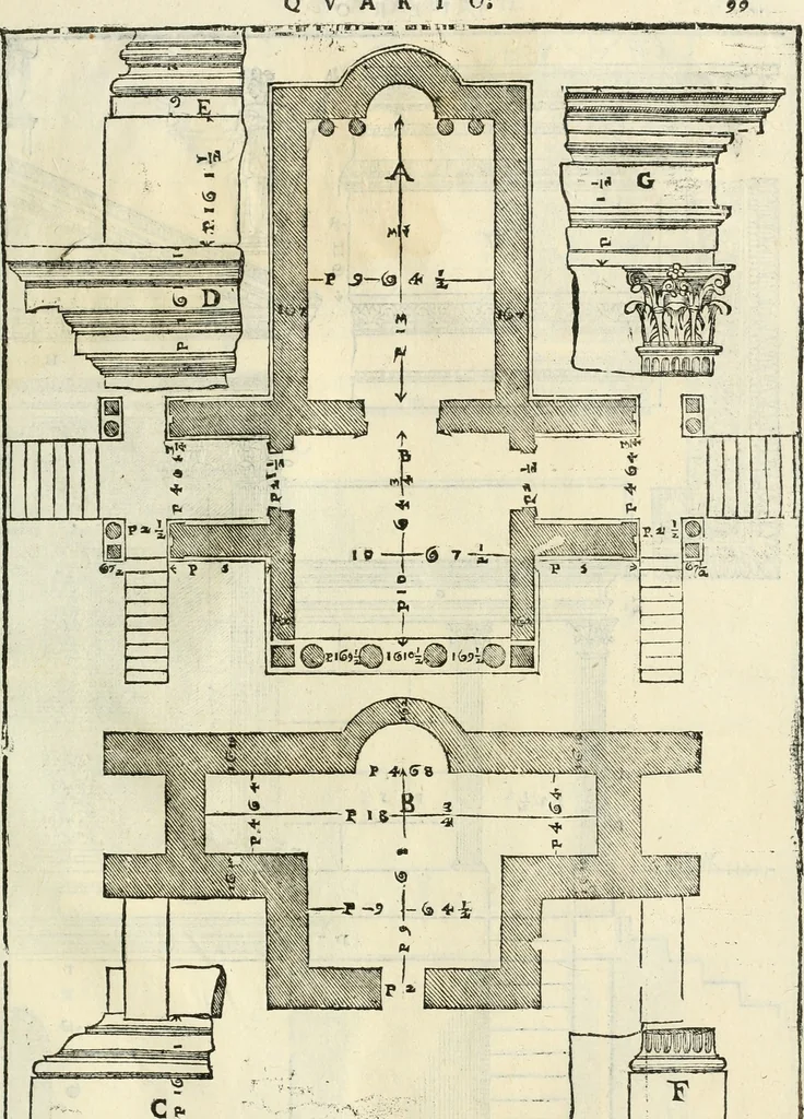 An illustration from I qvattro libri dell'architettvra, 1601, leaf 300