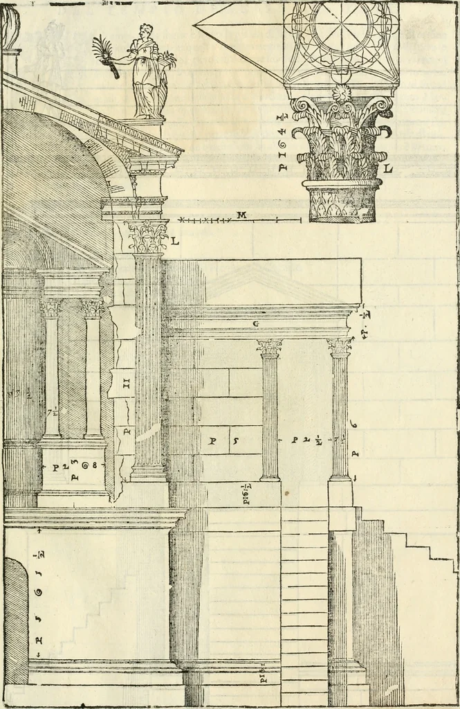 An illustration from I qvattro libri dell'architettvra, 1601, leaf 302