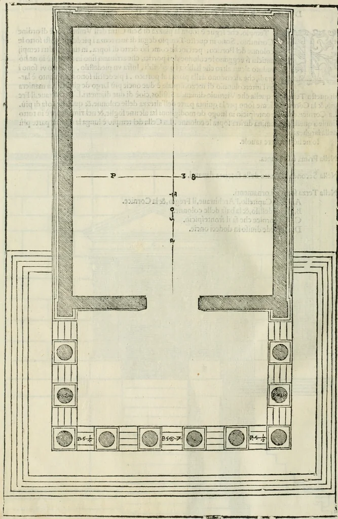 An illustration from I qvattro libri dell'architettvra, 1601, leaf 305