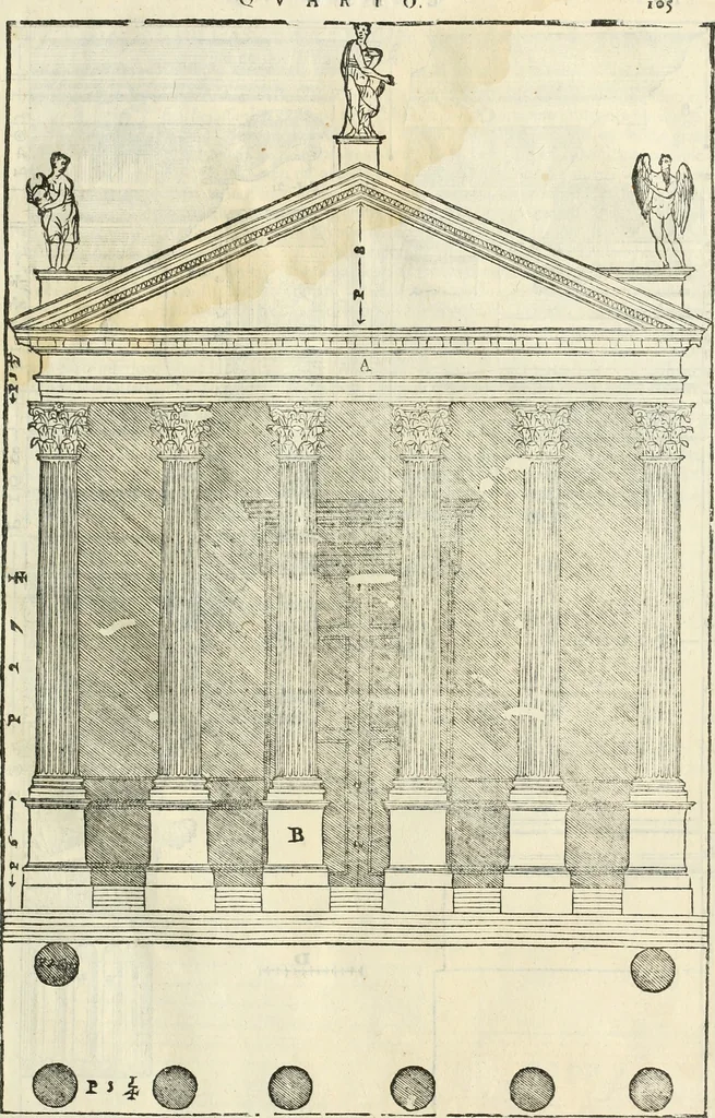 An illustration from I qvattro libri dell'architettvra, 1601, leaf 306