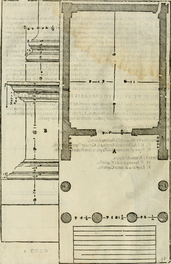 An illustration from I qvattro libri dell'architettvra, 1601, leaf 309