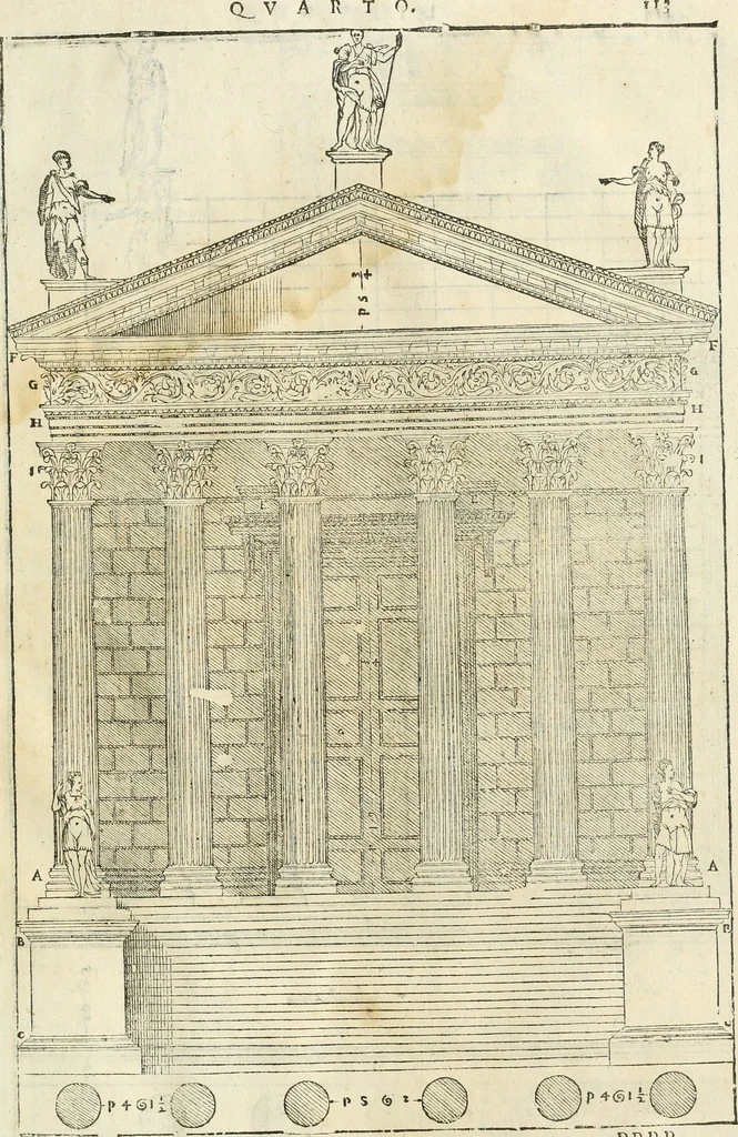 An illustration from I qvattro libri dell'architettvra, 1601, leaf 314