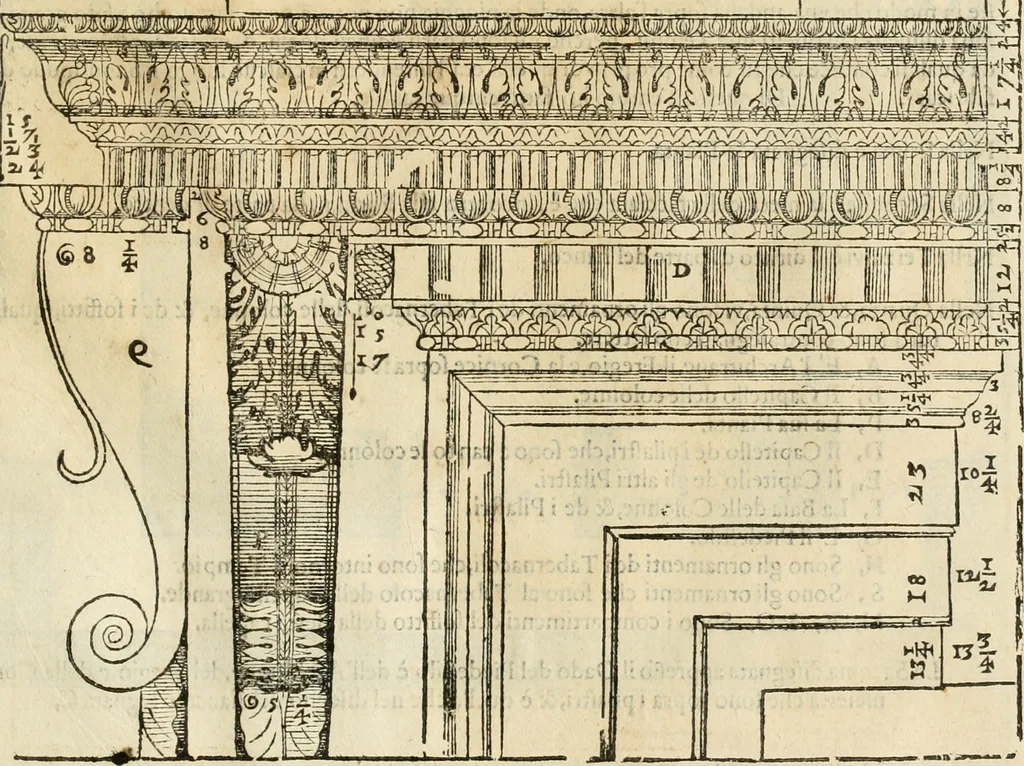 An illustration from I qvattro libri dell'architettvra, 1601, leaf 318
