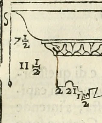 An illustration from I qvattro libri dell'architettvra, 1601, leaf 32