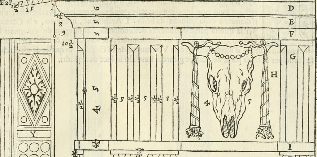 An illustration from I qvattro libri dell'architettvra, 1601, leaf 32