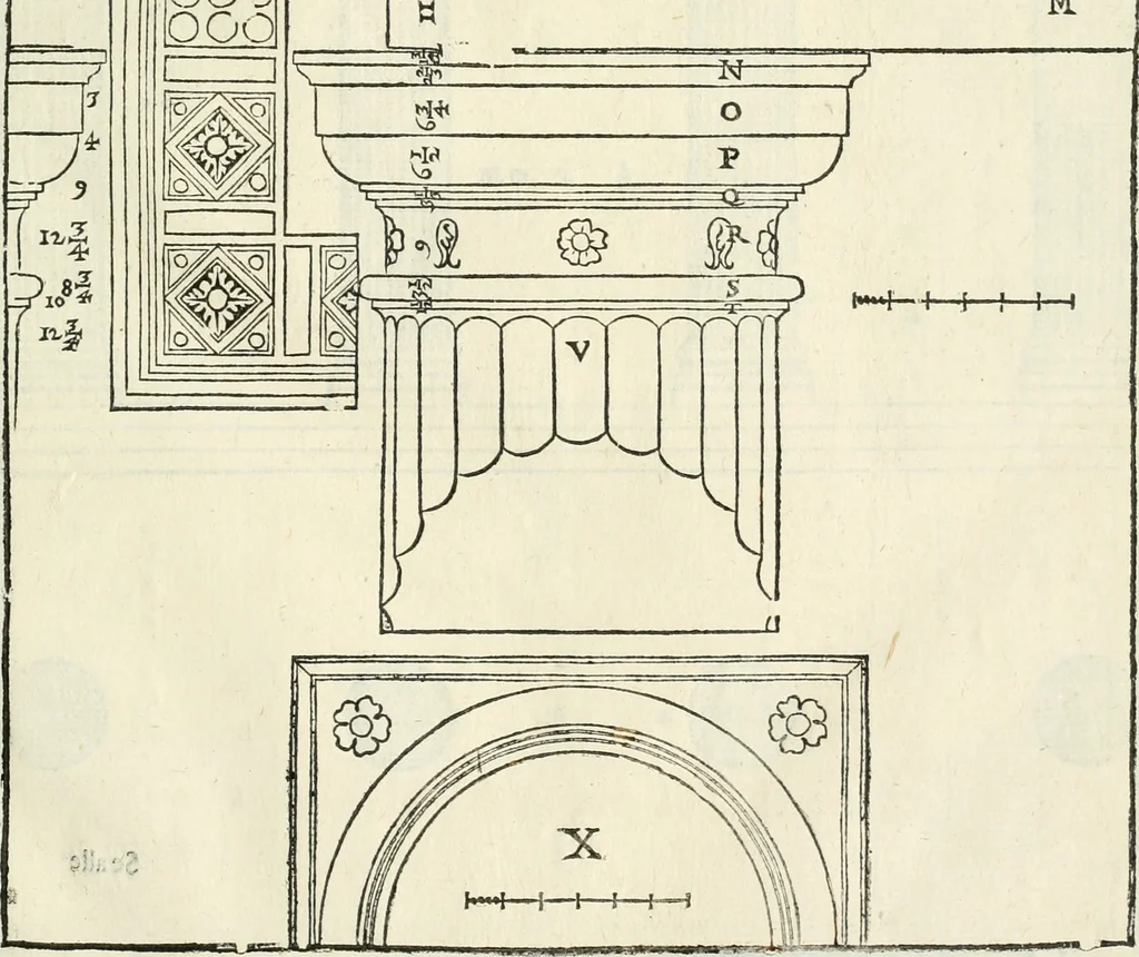 An illustration from I qvattro libri dell'architettvra, 1601, leaf 32