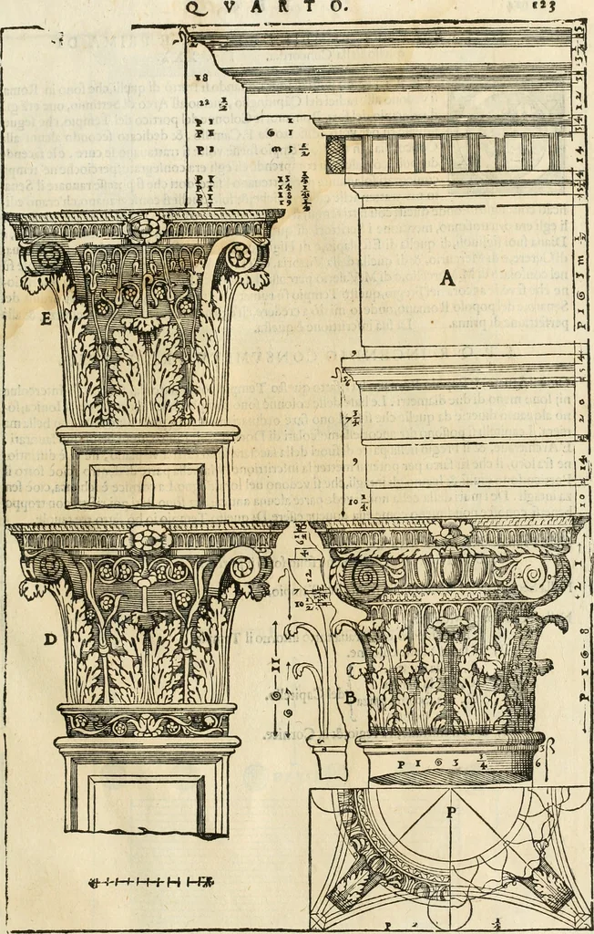 An illustration from I qvattro libri dell'architettvra, 1601, leaf 324
