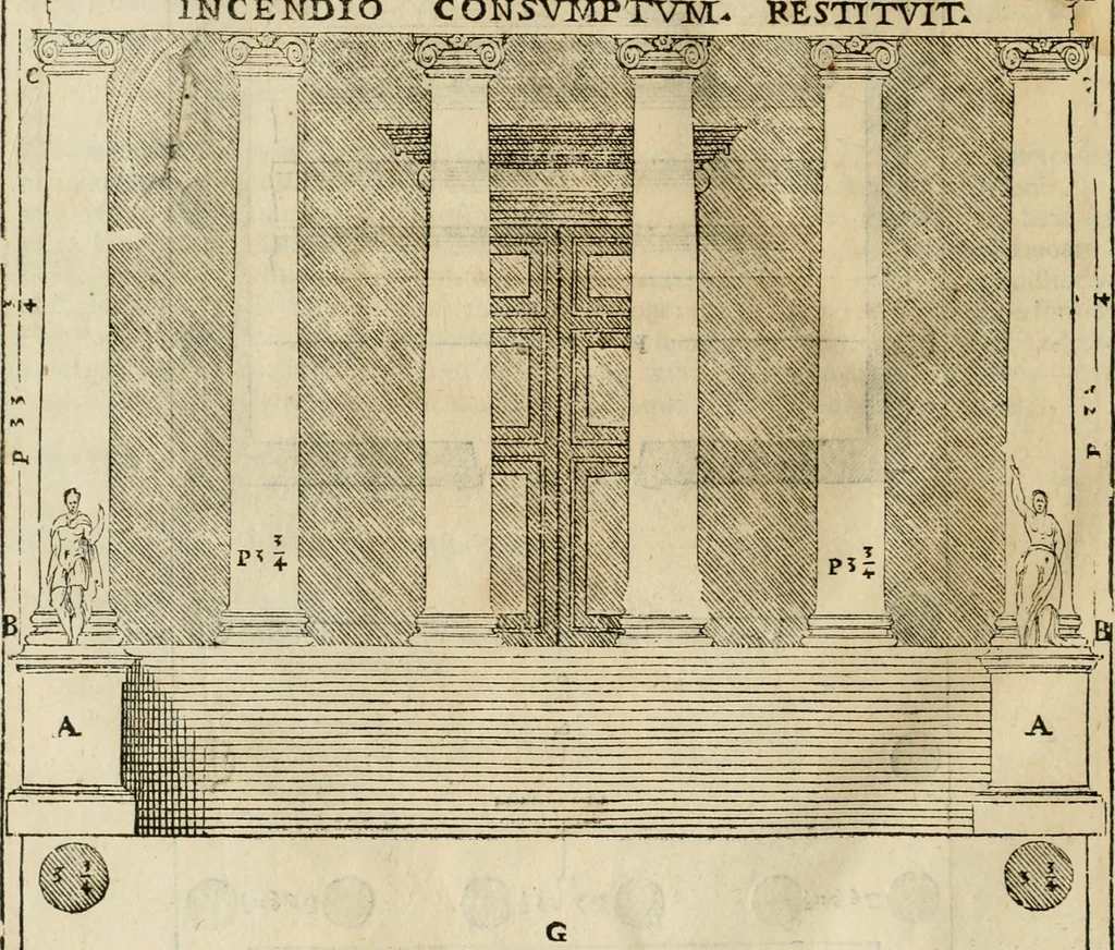 An illustration from I qvattro libri dell'architettvra, 1601, leaf 327