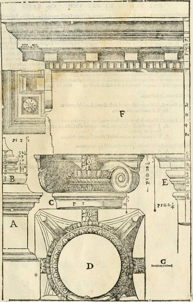 An illustration from I qvattro libri dell'architettvra, 1601, leaf 328