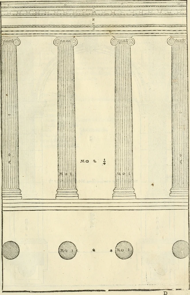 An illustration from I qvattro libri dell'architettvra, 1601, leaf 34