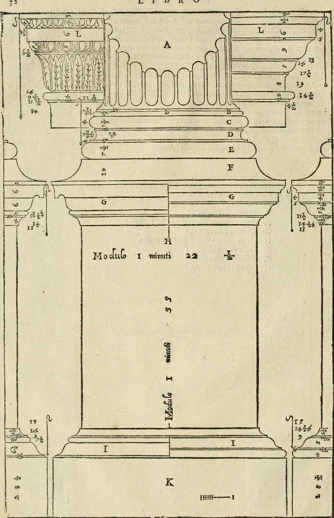 An illustration from I qvattro libri dell'architettvra, 1601, leaf 37