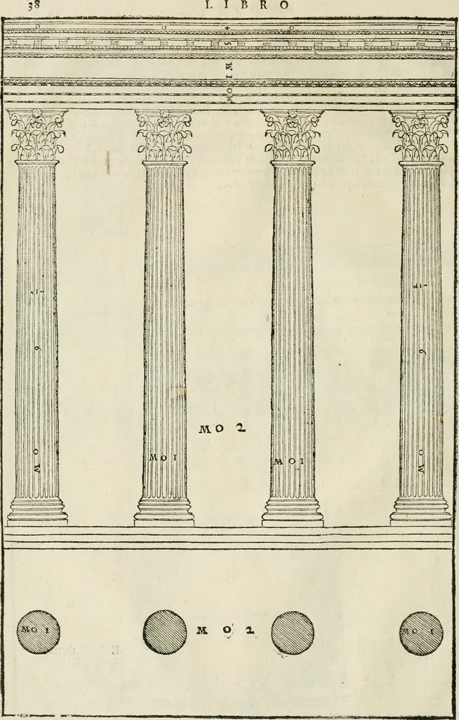 An illustration from I qvattro libri dell'architettvra, 1601, leaf 43