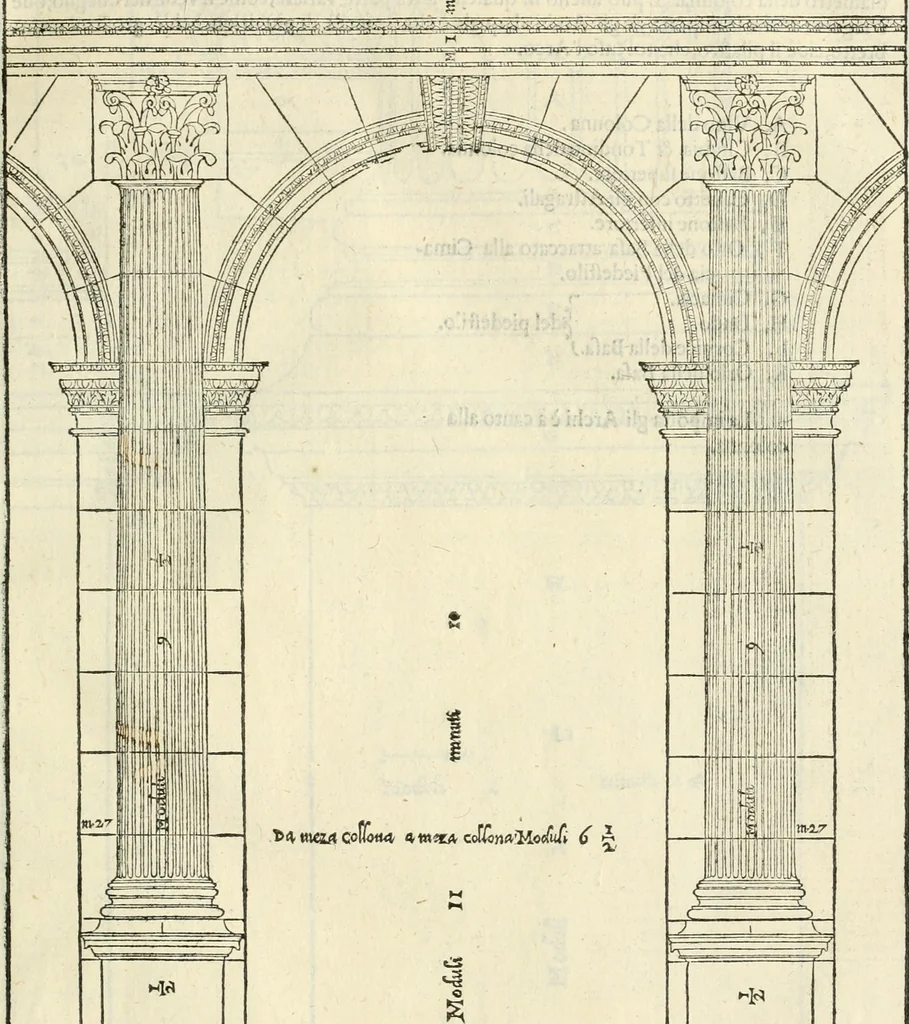 An illustration from I qvattro libri dell'architettvra, 1601, leaf 44