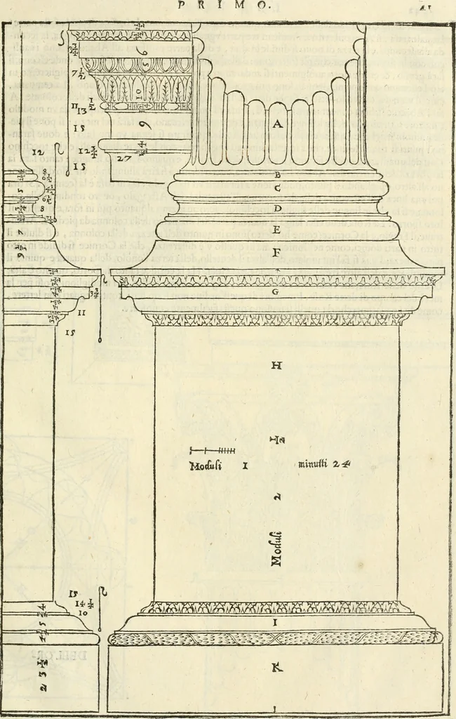 An illustration from I qvattro libri dell'architettvra, 1601, leaf 46